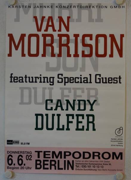 Van Morrison Tempodrom Berlin original release german concert poster